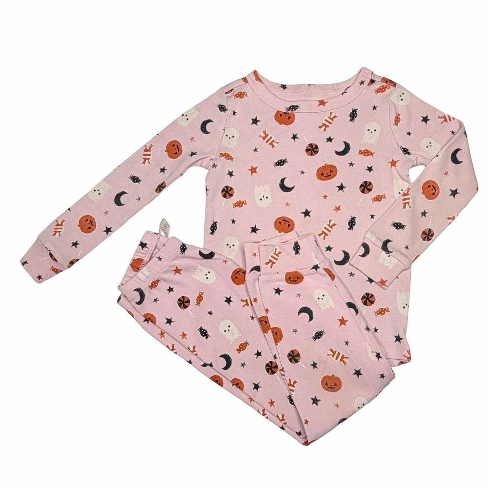 Gymboree Halloween Pajamas Pumpkins Ghosts Moons Candy Stars Size 5
